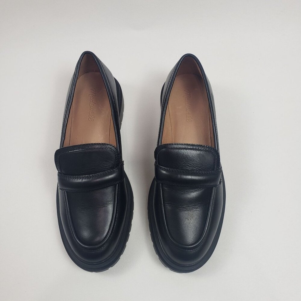 Madewell The Bradley Lugsole Loafer in Leather Women's 9.5M True Black Leather - Picture 10 of 16
